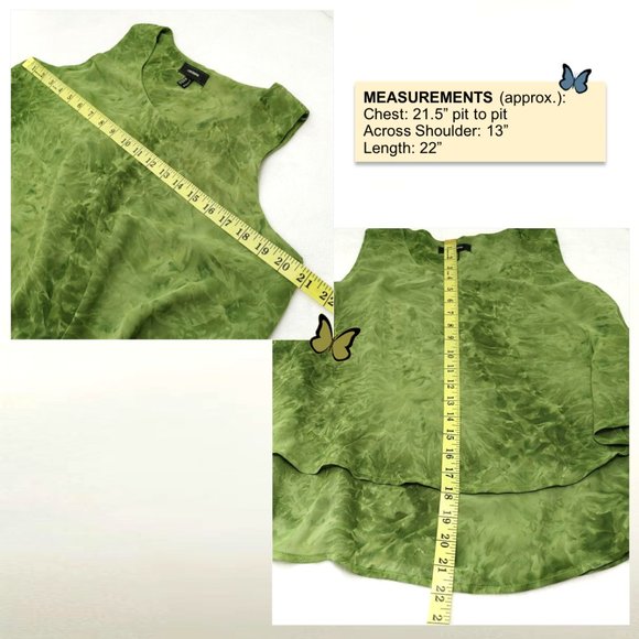 Green Swing Tank Top Scoop Neck Soft Double-layered Abstract Print Tunic, Size M - Picture 11 of 11